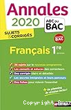 Annales 2020 Français 1re