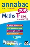 Maths Tle ES.L et spécialité Tle ES