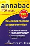 annabac sujets et corrigés 2006 Mathématiques-Informatique-Enseignement scientifique