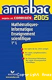 Mathematiques-informatique enseignement scientifique 1re L 2005