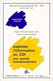 Exploiter l'information au CDI