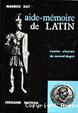 Aide mémoire de latin