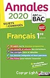 Annales 2020 Français 1re